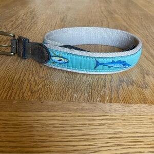 Zep-Pro Kids Blue Fish Pattern Ribbon Belt